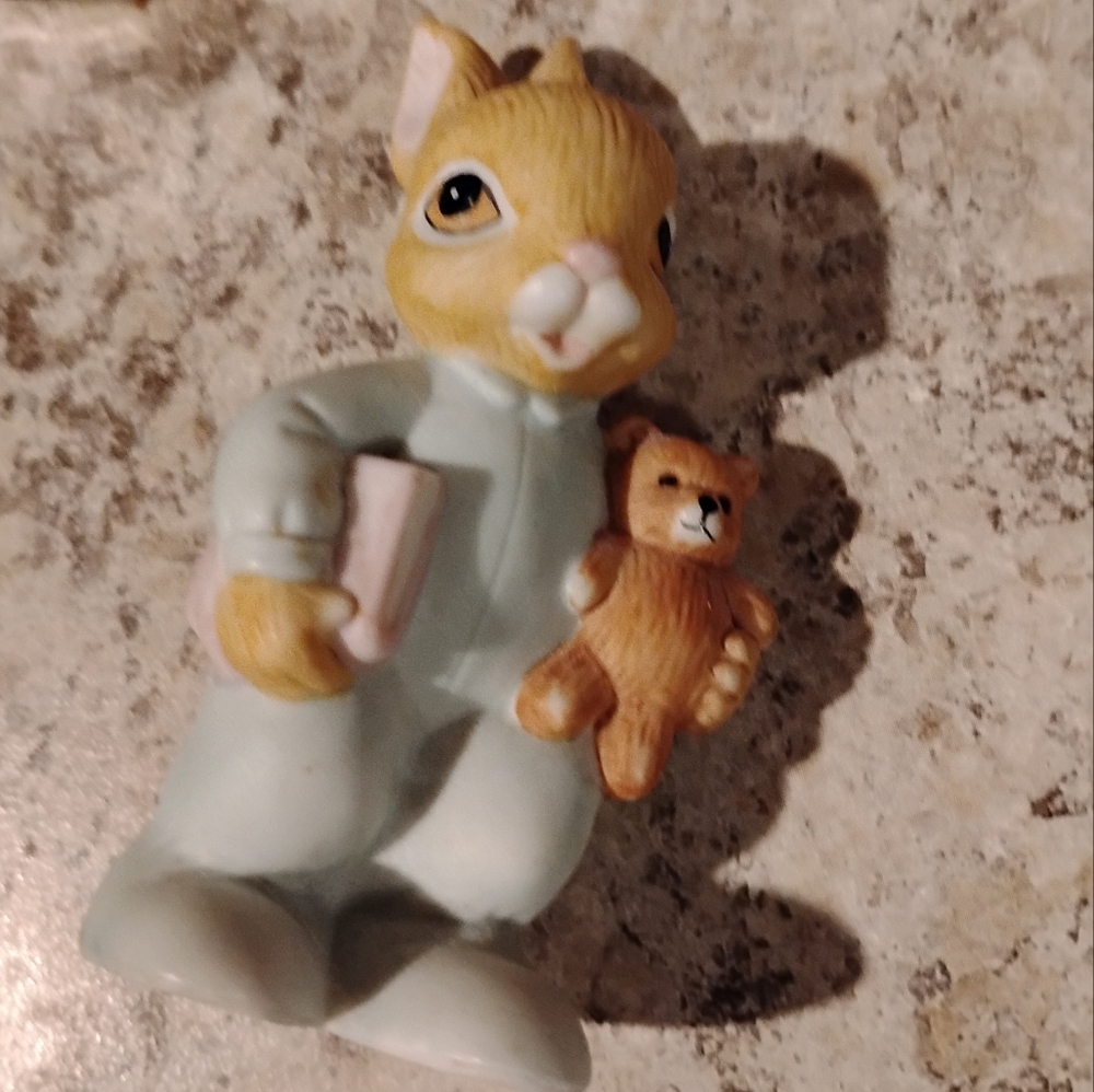 Adorable baby Bunny Ceramic Figurine